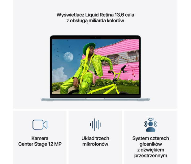 Apple MacBook Air M5/32GB/512/Mac OS Błękitny 10R GPU - 1506327 - zdjęcie 7